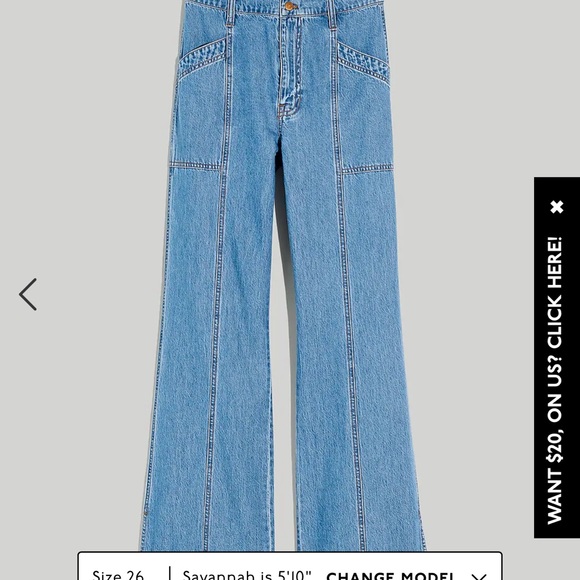 MADEWELL 70’s inspired fit and flare jeans - Picture 8 of 9